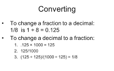 What is .125 as a fraction?