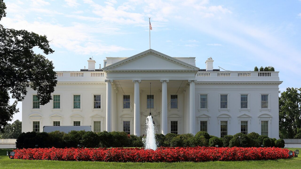 The north facade of the White House in Washington, D.C.