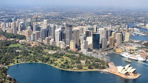 Aerial view of Sydneyu2019s central business district