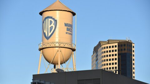 The Warner Bros. Studios water tower in Burbank, California