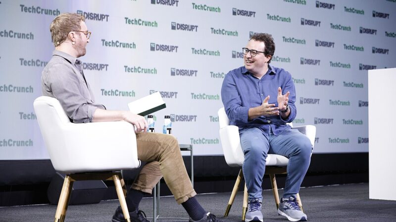 Dario Amodei Anthropic chief executive speaking at TechCrunch Disrupt